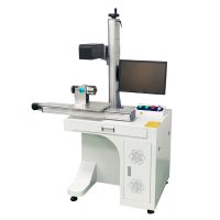 50W 100W 3D Dynamic Focusing Fiber Laser Marking Machine with X Working Slide Table
